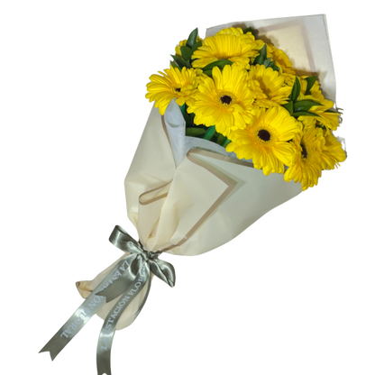 Ramo de Gerberas Amarillas con Follaje