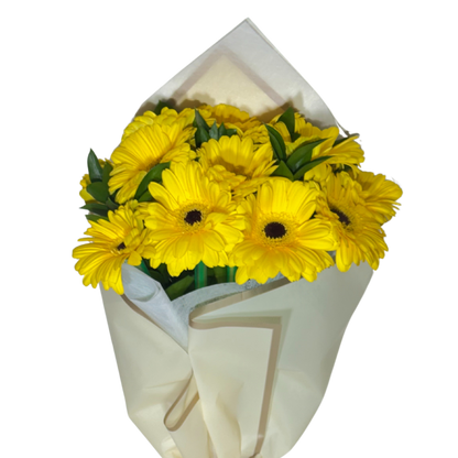 Ramo de Gerberas Amarillas con Follaje