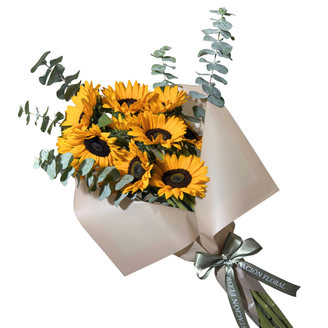 Ramo de Girasoles con Follaje