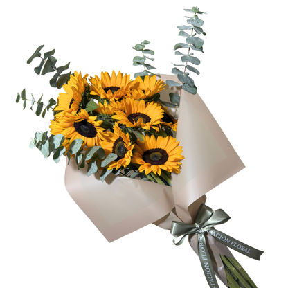 Ramo de Girasoles con Follaje