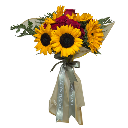 Ramo de Girasoles y Rosas Rojas