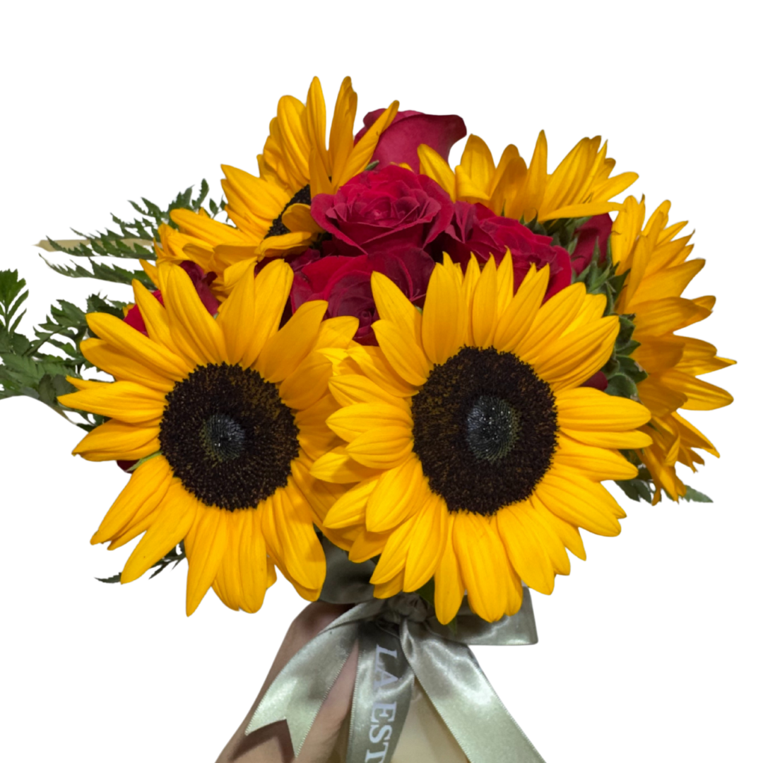 Ramo de Girasoles y Rosas Rojas