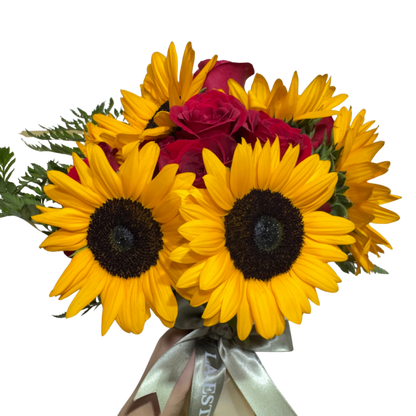 Ramo de Girasoles y Rosas Rojas