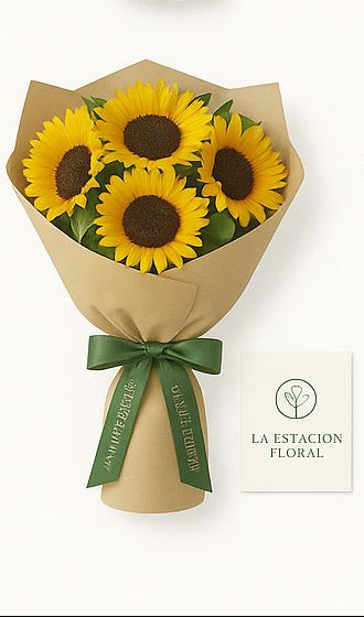 10 Girasoles en Ramo